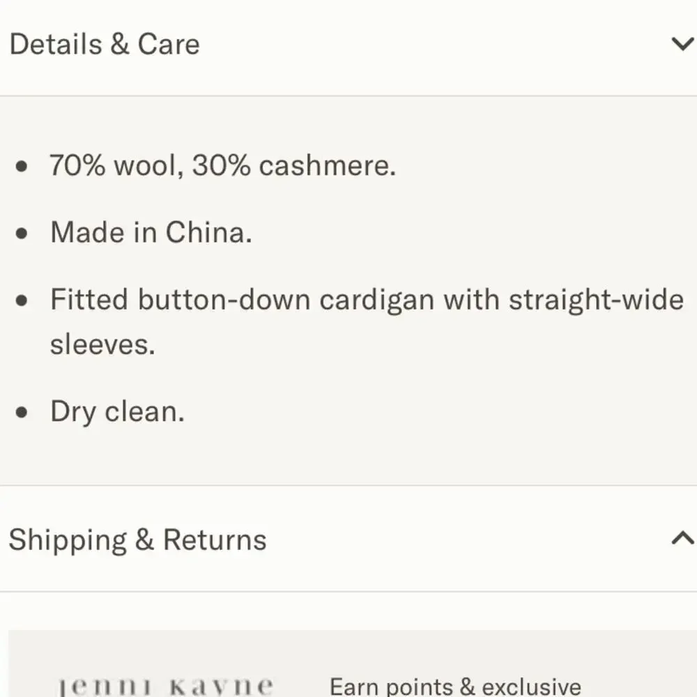 Jenni Kayne Cooper Button Wool Cashmere Knit Cardigan Sweater Taupe Navy Stripe - Picture 11 of 11